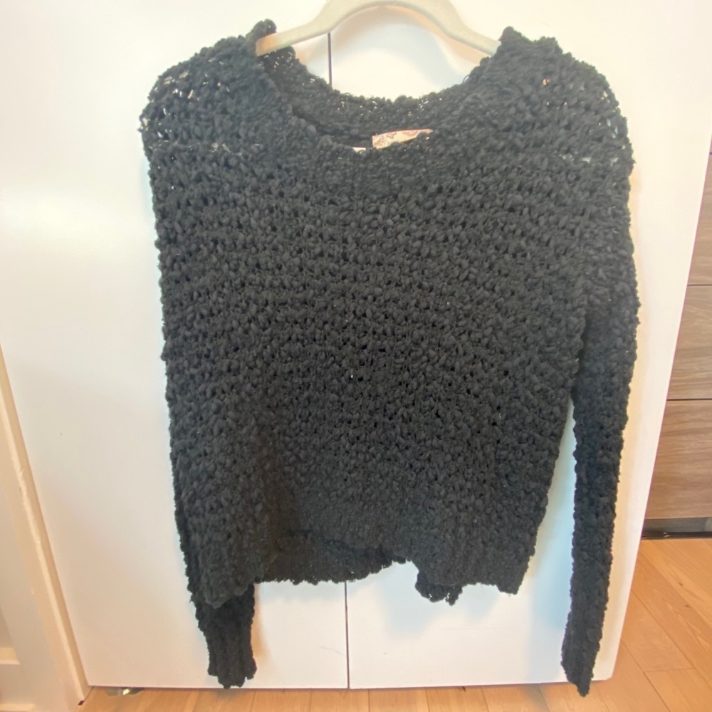 Band of Gypsies Black Crochet Top